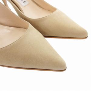 Nebuloni パンプス シューズ ヒール ポインテッドトゥ スエード 36.5 23.5cm ベージュ /HO