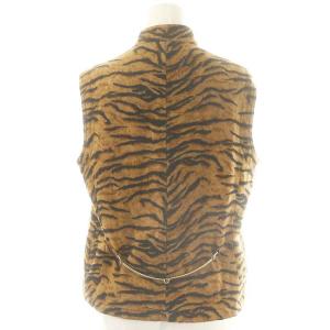 伊太利屋 アニマル柄ジップアップベスト 総裏地 スタンドカラー 9 マルチカラー /DO OS