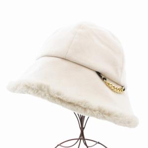 TYROL 2  バケットハット 帽子 チェーン フェイクファー スエード調 ベージュ /GV