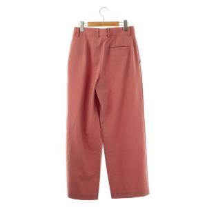 CABaN ウールポプリン セミワイドパンツ ストレート S ピンク /CX OS