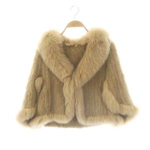 ミンク フォックスファー ショートコート ポンチョ F 茶 ブラウン /AT OS