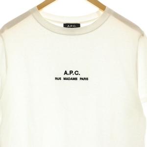 A.P.C. ロゴ Tシャツ カットソー 半袖 M 白 ホワイト /AT OS