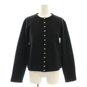 カーディガンプレッション クルーネック 裏起毛 1 黒 ブラック /AT OS