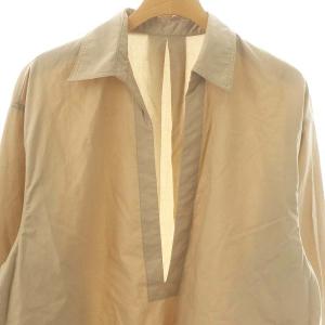 Spick&Span 24SS コットンポプリンスキッパーシャツ 長袖 F ベージュ /AT OS