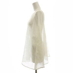 Spick&Span 24SS メッシュリネンルーズプルオーバー カットソー 長袖 F 白 ホワイト /AT OS