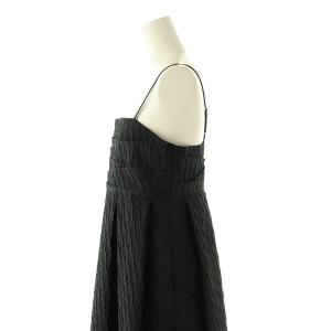 UNITED ARROWS エアリージャカード コクーンワンピース ミモレ ロング 36 黒 ブラック 1526-162-1575