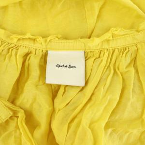 Spick&Span シルク混 ノースリーブ ブラウス プルオーバー サーキュラー シアー F イエロー /MY OS