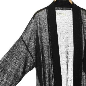 EVERYDAY I LIKE 24SS Leeway Sheer ロングカーディガン ニット 長袖 ブラック /HK OS