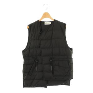 23SS ダウンベスト アシンメトリー M ブラック