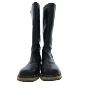 TODAYFUL Backzip Long Boots バックジップ ロングブーツ スクエアトゥ 黒 ブラック /UO