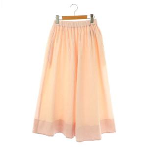フクレジャガードスカート フレア ロング 38 ピンク /HK OS
