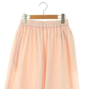 yori フクレジャガードスカート フレア ロング 38 ピンク /HK OS