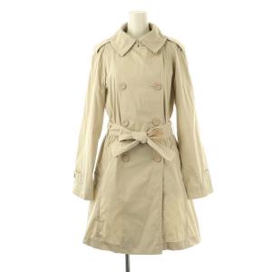 ベルテッド スプリングコート ステンカラー ミドル丈 42 ベージュ /AT OS