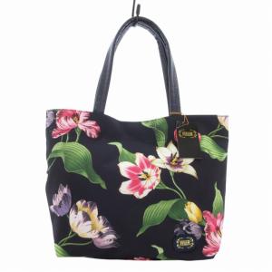 タグ付き 25SS プリーマアンジェリケ ファイユバッグ ハンドバッグ トート 花柄 紺 ネイビー PRAF-211132