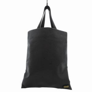 美品 24SS ハイジ バッグ エンボスフェイクレザー ロゴ チャーム付き 黒 ブラック HEEL-241016