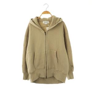 24SS WIDE FULLZIP HOODIE パーカー ジップアップ ベージュ /HK OS
