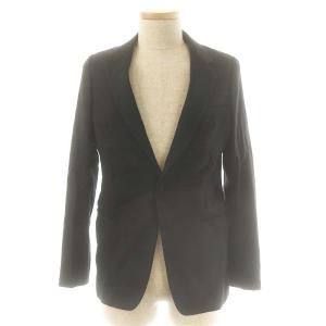 EMPORIO ARMANI セットアップ スーツ ウール テーラードジャケット スラックスパンツ 46 黒 /MI OS SH