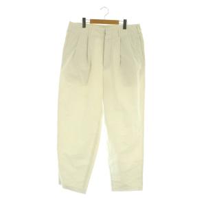 高密度ナイロンタフタ ワイドテーパードパンツ タック 40 オフホワイト /MY OS SH