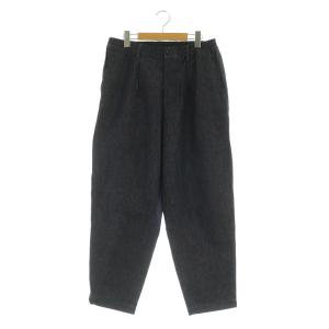 デニムタックイージーパンツ テーパード 38 ネイビー /MY OS SH