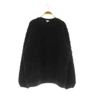 ウールボアプルオーバー トレーナー 長袖 クルーネック 38 ブラック /MY OS SH