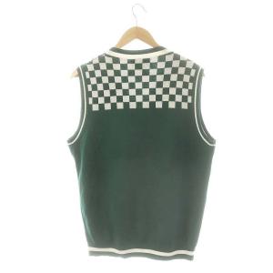 adidas Bogey Boys Golf Vest トップス ベスト Vネック プルオーバー L 緑 グリーン 白