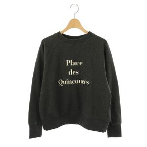 23AW place des Quinconces スウェット プルオーバー 長袖 グレー /HK OS