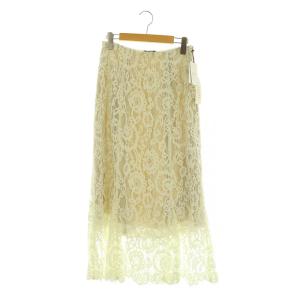 フラワーレース スカート ロング フレア 38 生成 /MY OS