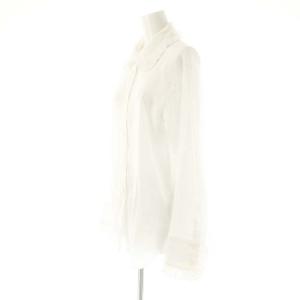 Spick&Span フリルカラーブラウス シャツ 長袖 前開き F 白 /NR OS
