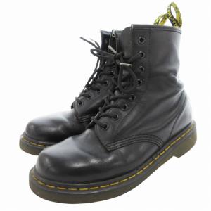 8ホール ショートブーツ シューズ レザー 厚底 UK5 25.0cm 黒 ブラック 10072 /HO