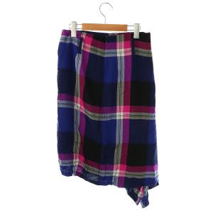 LIMI feu アシンメトリー スカート タイト ひざ丈 チェック S マルチカラー /DF OS
