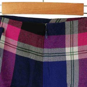 LIMI feu アシンメトリー スカート タイト ひざ丈 チェック S マルチカラー /DF OS