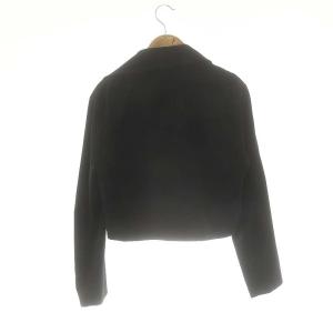 LIMI feu ダブル ショートライダースジャケット アウター ジップアップ コットン S 黒 /NR OS