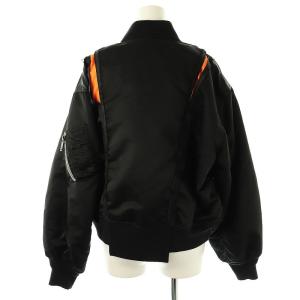 CHRISTIAN DADA 再構築MA-1ブルゾン 36 ブラック オレンジ