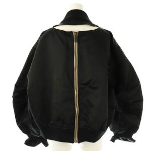 CHRISTIAN DADA MA-1 バックジップ ブルゾン ジャケット 36 ブラック /DF OS