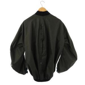 ANREALAGE ジップアップブルゾン ジャケット 薄手 00 ダークグレー ブラック /DO OS