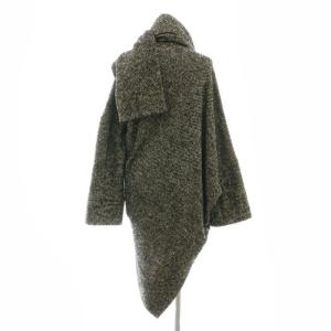 Vivienne Westwood RED LABEL マフラー付コート ウール混 2 黒 アイボリー /MI OS