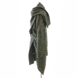 Vivienne Westwood RED LABEL マフラー付コート ウール混 2 黒 アイボリー /MI OS