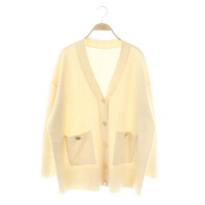 ウール Vネック カーディガン ニット 36 アイボリー /CX OS