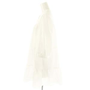 René 24SS UVカットウォッシャブルギャザーパフスリーブティアードブラウス 38