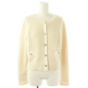24SS キラふわ金釦カーディガン ニット クルーネック 2 アイボリー /AT OS