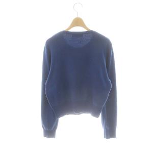 Apuweiser-riche 24SS スパンコールショートニットカーデ カーディガン クルーネック 2 青 ブルー /AT OS