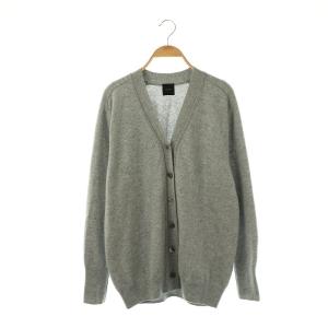 24AW カシミヤ Vネックカーディガン ニット 長袖 グレー /AT OS