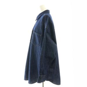 JOURNAL STANDARD 24AW ライトオンスデニムシャツ スタンドカラー 長袖 F 紺 ネイビー /AT OS