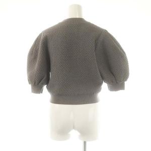 CELFORD セットアップ ニット ボリュームスリーブカットソー フレアスカート 36 グレー /DO OS