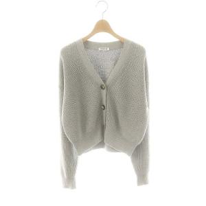 23SS Co/Si Cropped Cardigan カーディガン ニット Vネック グレー /DF