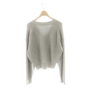 EVERYDAY I LIKE 23SS Co/Si Cropped Cardigan カーディガン ニット Vネック グレー /DF