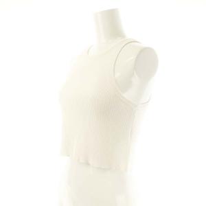 EVERYDAY I LIKE 23SS ALFRED Cropped タンクトップ カットソー ノースリーブ ホワイト /DF OS
