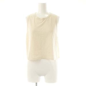 24SS CROPPED タンクトップ カットソー ノースリーブ F ライトベージュ /DF OS