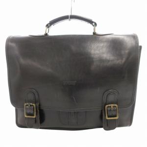 ブリーフケース ビジネスバッグ レザー 黒 ブラック /HO AD