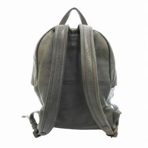 genten リュックサック デイパック バッグ レザー カーキ /HO AD